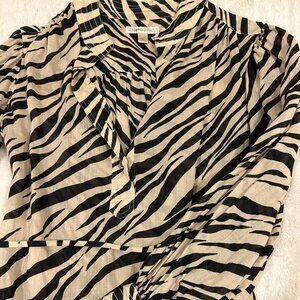 Animal print sheer dress